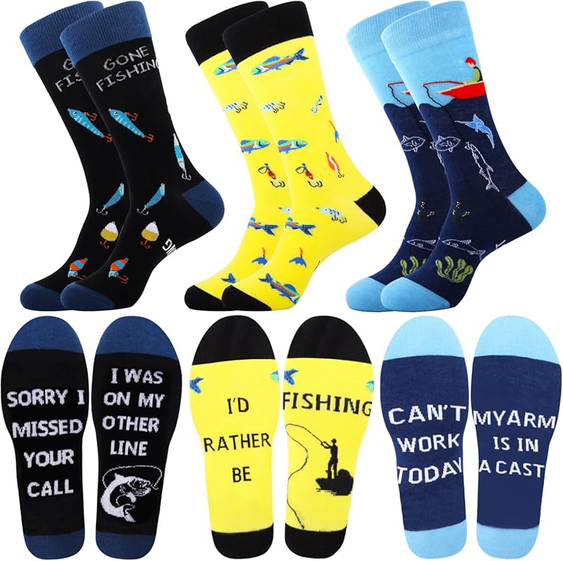 Jeasona Mens Funny Dress Crew Socks for Dad Grandpa