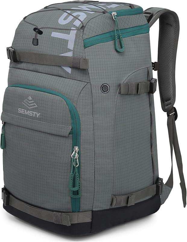 55L/70L Waterproof Ski Boot Backpack – Stores Skis, Snowboard, Helmet 