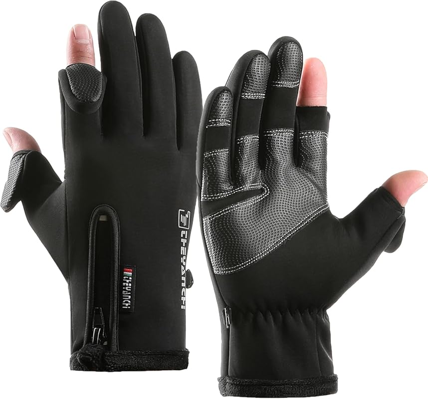 Winter Fingerless Touchscreen Cycling Gloves for Cold Weather & Photog