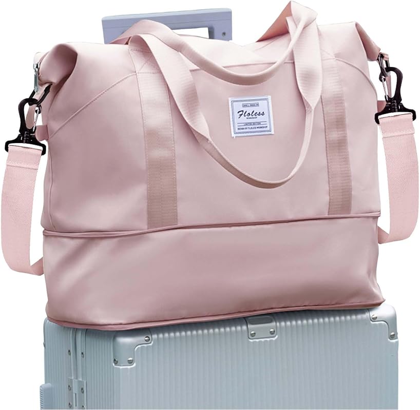 Travel Duffel Bag with Shoulder Strap, Sports Tote & Overnight Gym Bag