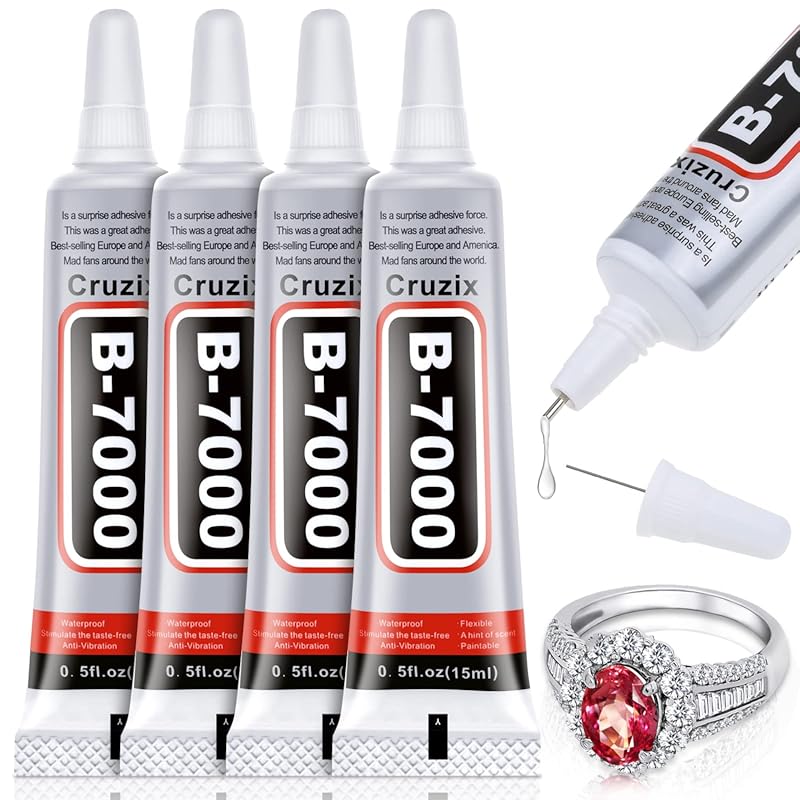 B-7000 Clear Glue for Rhinestone Crafts, Jewelry, Beads & Phone Repair