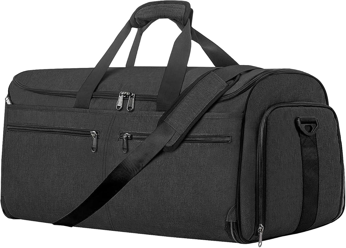 Bukere Midnight Grey Convertible Garment Duffel with Shoe Compartment