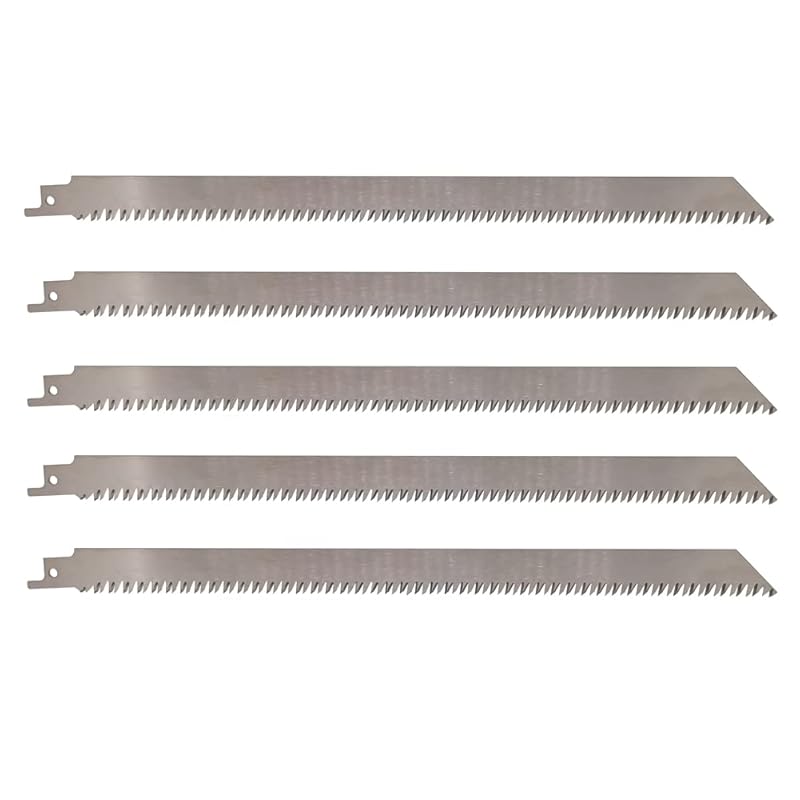 Stainless Steel Reciprocating Saw Blades for Meat & Animals, 12 Inch 8TPI - 5 Pack