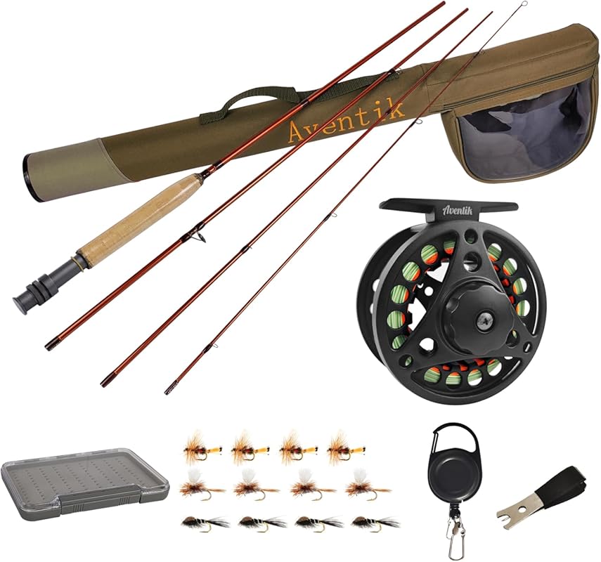 Aventik Extreme Fly Fishing Combo Kit – 0-6 Weight Starter Rod & Reel 