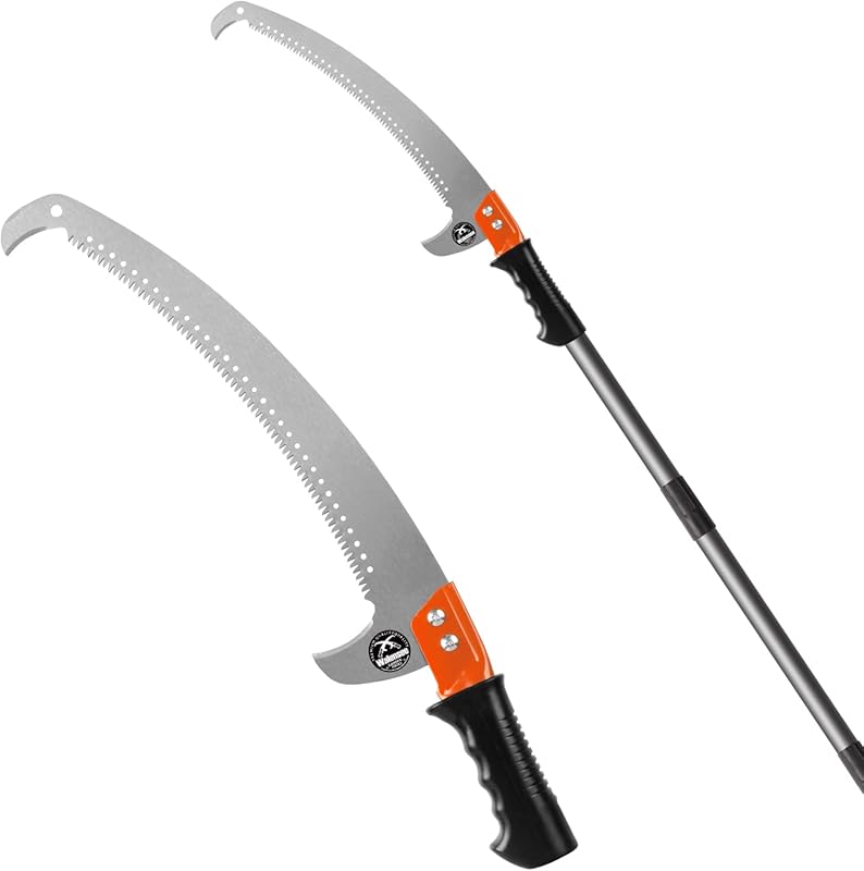 Walensee 10 FT Manual Pole Saw with Stainless Steel Blade for Tree Tri