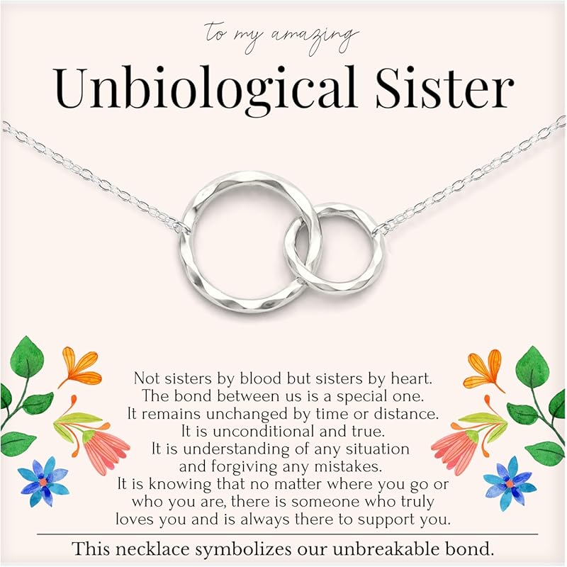 14k Gold Plated Best Friend Necklace, Meaningful BFF Gift Jewelry 16+2