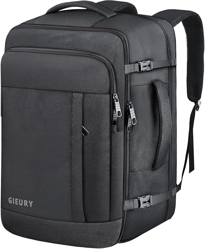 Gieury 50L Expandable Carry On Backpack, TSA Approved Laptop Travel Ba