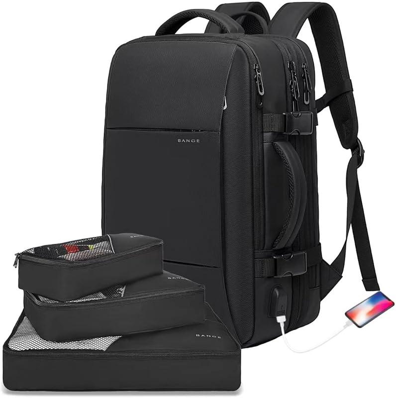 BANGE 45L Expandable Carry On Backpack with 17.3