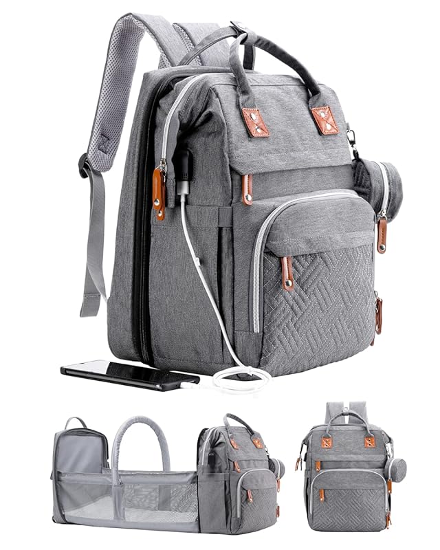ISMGN Large Diaper Backpack with Changing Station, Multifunctional Bab