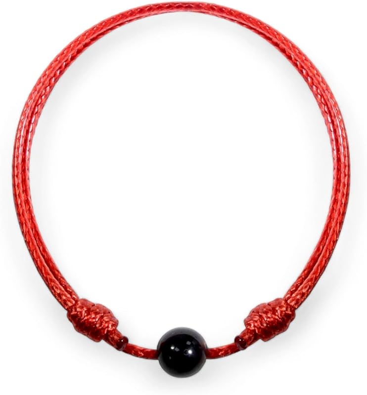 Handmade Black Tourmaline Red String Kabbalah Evil Eye Protection Brac