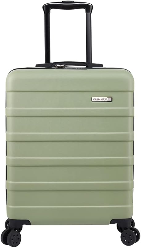 Cabin Max 44L Bodo Green Hard Shell Carry-On Luggage with 4 Wheels & C