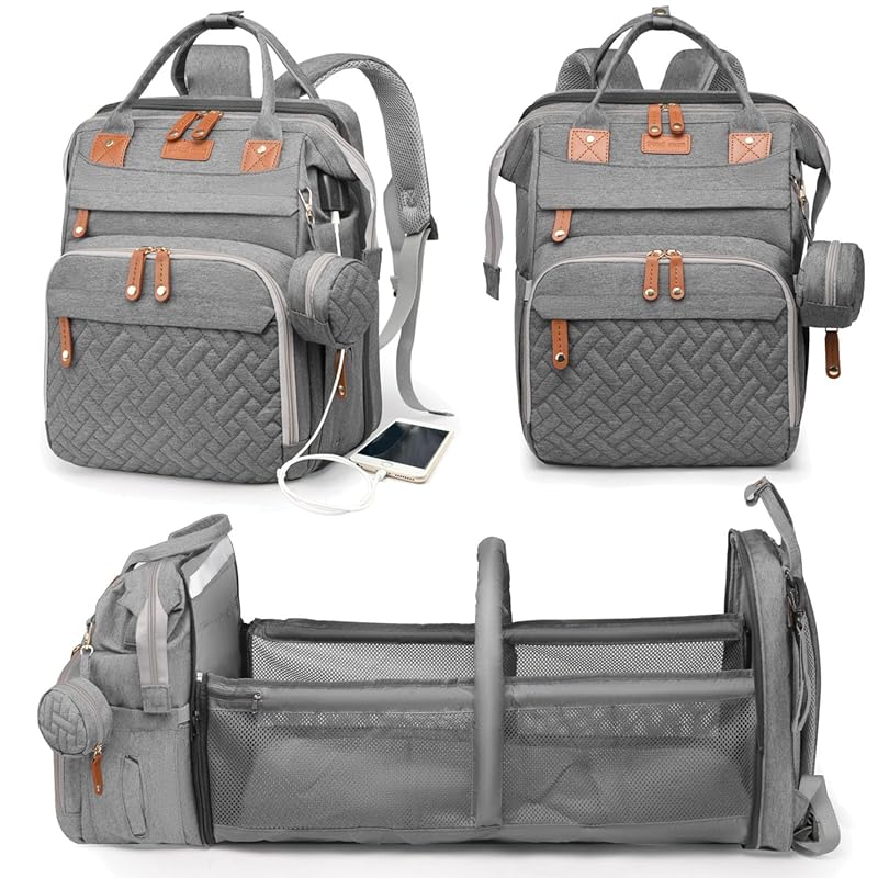 Astro Alan Baby Diaper Backpack with Changing Station, Waterproof USB 