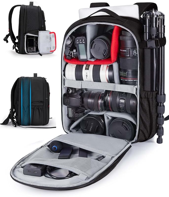 BAGSMART Waterproof Camera Backpack with 15.6