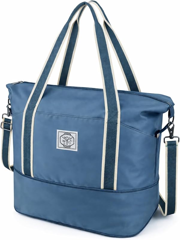 WALNEW Waterproof Foldable Weekender Duffel Bag, Detachable Shoulder S