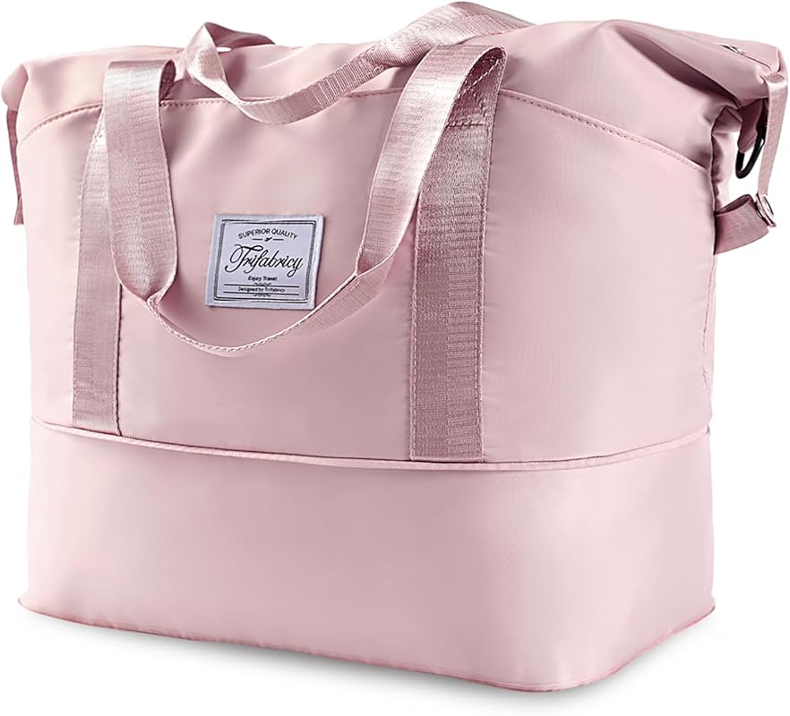 Large Expandable Travel Duffel Bag with Wet Pocket, Trolley Sleeve, Wa