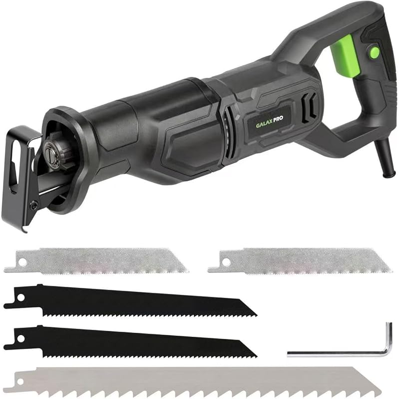 GALAX PRO 6.0 Amp Variable Speed Corded Reciprocating Saw for Wood, Me