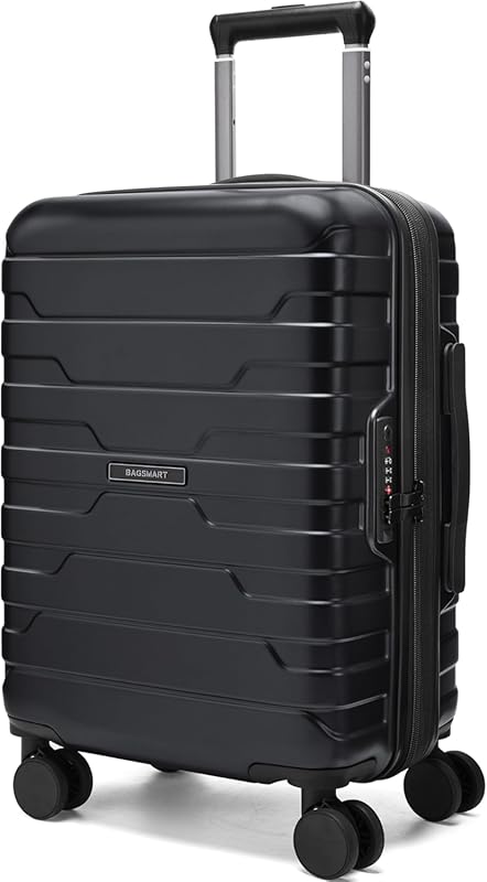 BAGSMART 22x14x9 Expandable Hard Shell Carry-On Luggage, TSA Lock, Spi