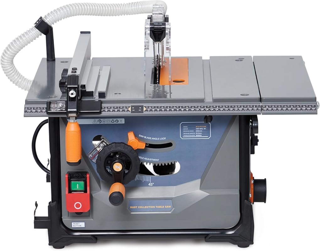 Towllmark Jobsite Table Saw with 5000RPM Speed & 98% Vacuum Rate for D