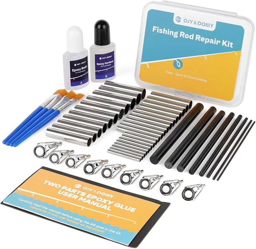 Complete Fishing Rod Repair Kit with Epoxy Glue – Easy & Quick Fix for