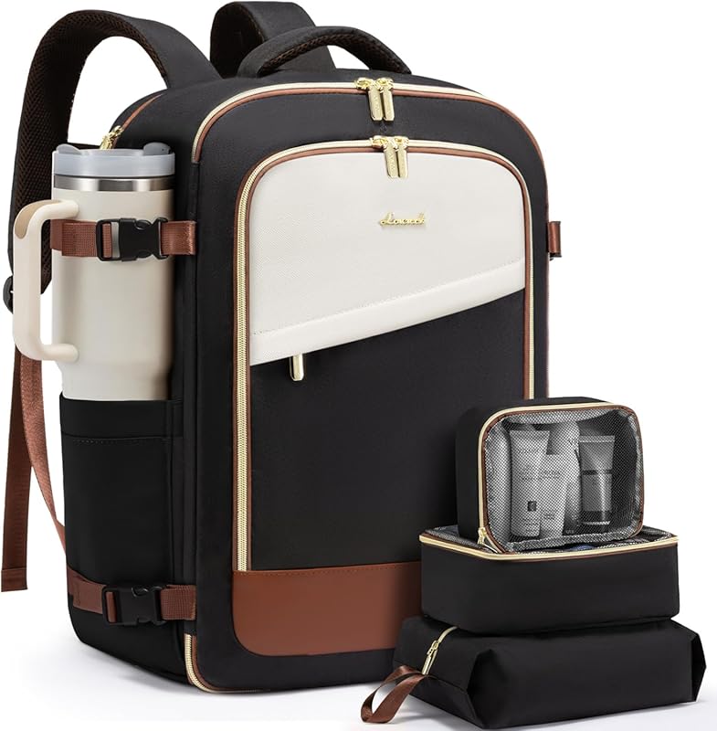 LOVEVOOK 40L Flight Approved Carry On Travel Backpack with Laptop Comp