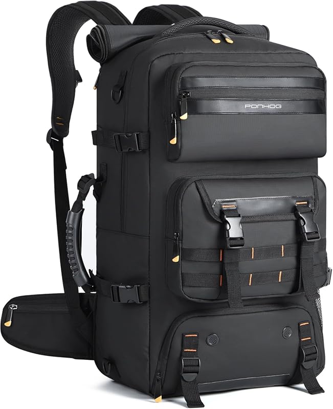 50L Convertible Travel Backpack for Men with USB Port, TSA Shoe Compar