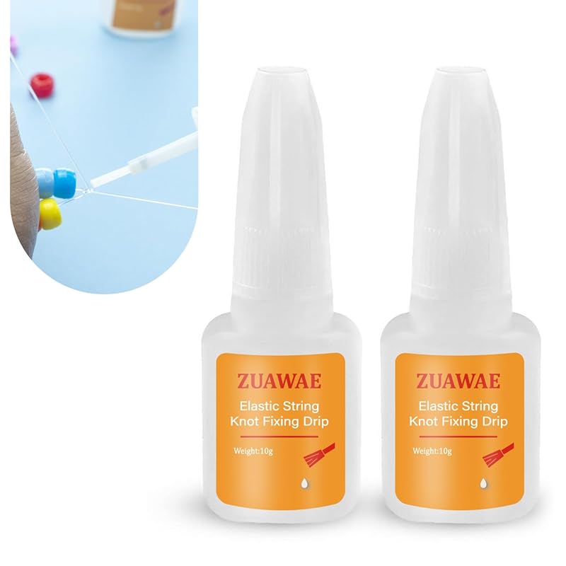 Jewelry Glue for Elastic String & Crafts - Clear Drip-Free Adhesive fo