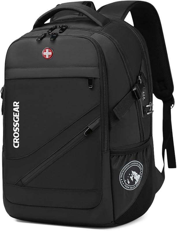 Water-Resistant Anti-Theft Laptop Backpack with USB Ports & Lock, Fits