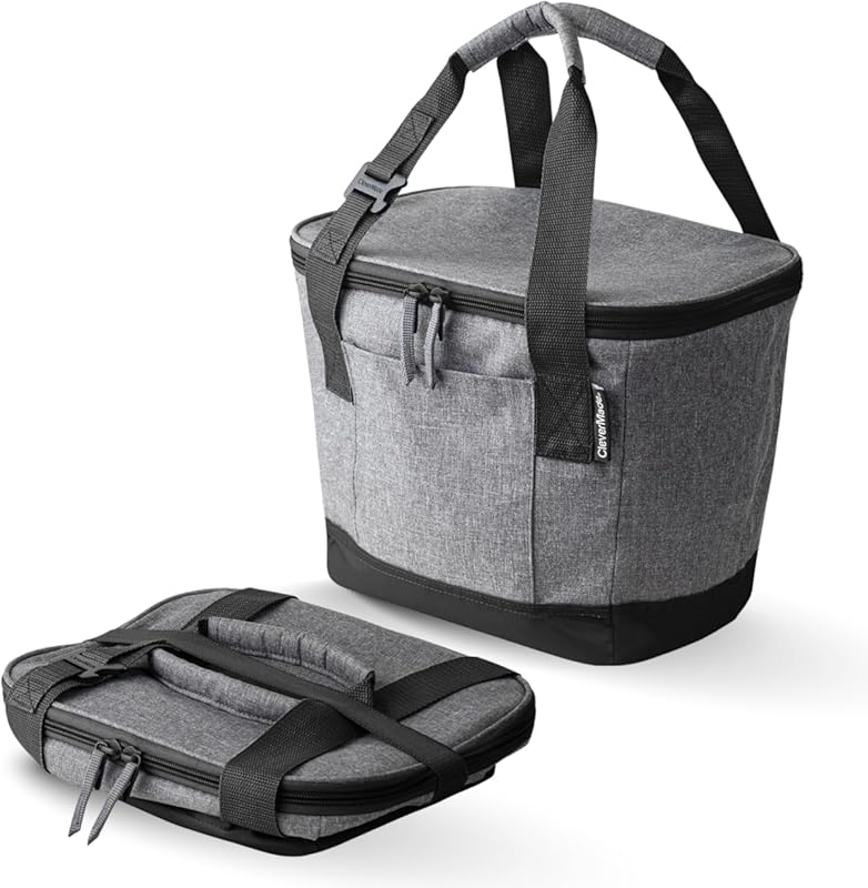 CleverMade Tahoe Small Collapsible Leakproof Cooler Bag Holds 18 Cans