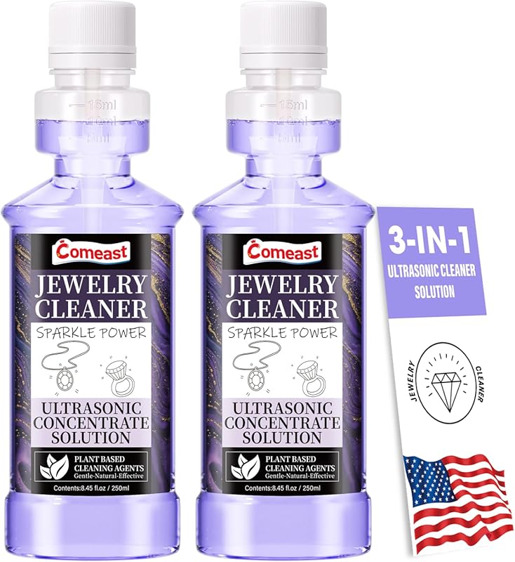 Ultrasonic Cleaner Solution Concentrate (2PK) 16.9oz for Eyeglasses, D