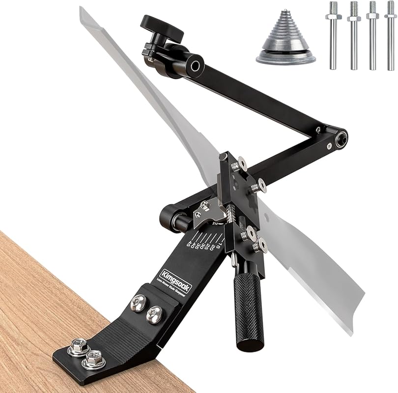 Lawn Mower Blade Sharpener Tool with Balancer & Complete Sharpening Ki