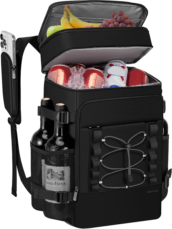 MIYCOO 40-Can Insulated Backpack Cooler with 2 Leakproof Compartments