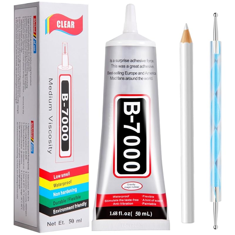FITTDYHE B7000 Precision-Tip Glue – 50ml Multi-Purpose Jewelry & Craft