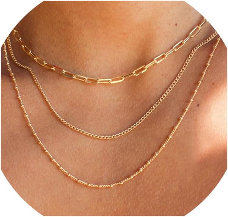 CONRAN KREMIX Waterproof 14k Gold Plated Stainless Steel Dainty Stack