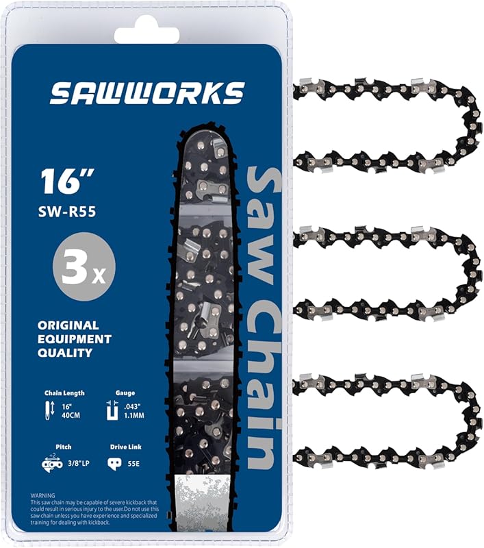 3-Pack 16-Inch Stihl Chainsaw Chains 3/8