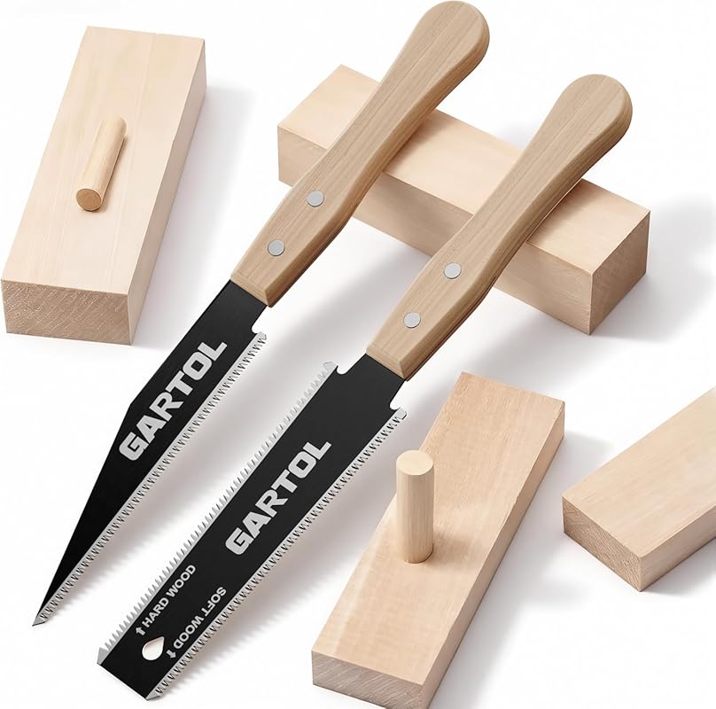 GARTOL 6-Inch Japanese Pull Saw with SK5 Blade & Wooden Handle for Woo