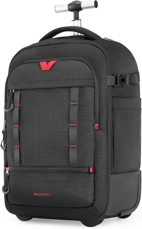Professional Rolling Camera Bag for DSLRs with Wheels & Large Storage