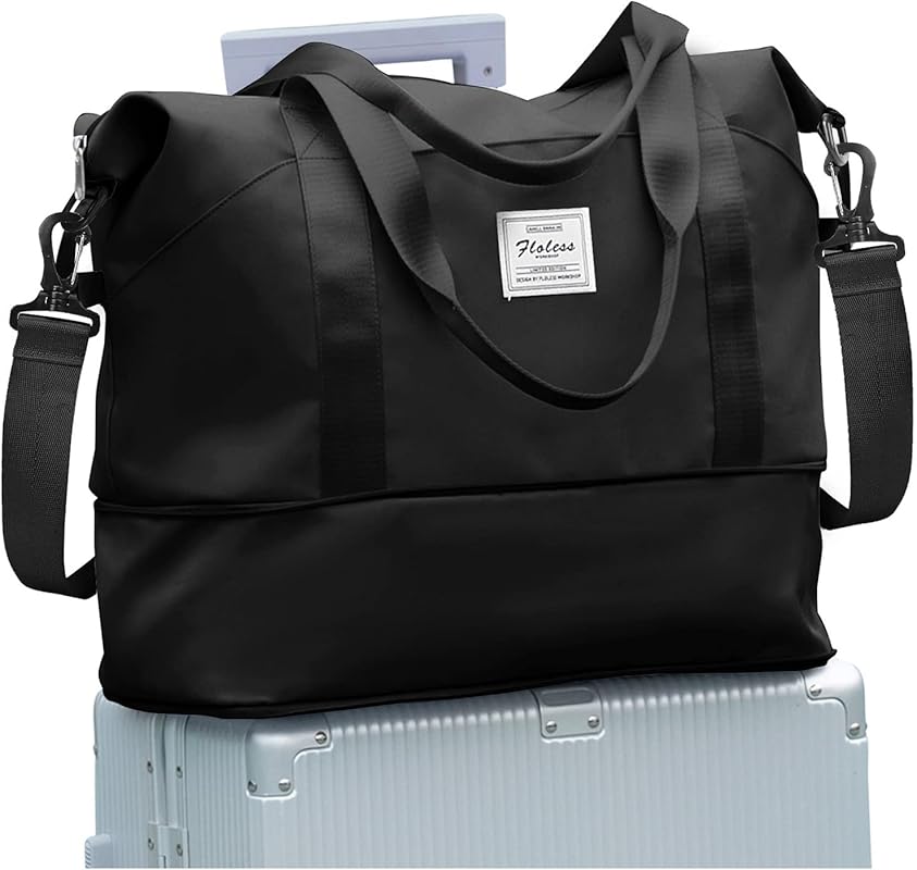 Travel Duffel Bag with Shoulder Strap, Sports Tote for Gym & Weekends,
