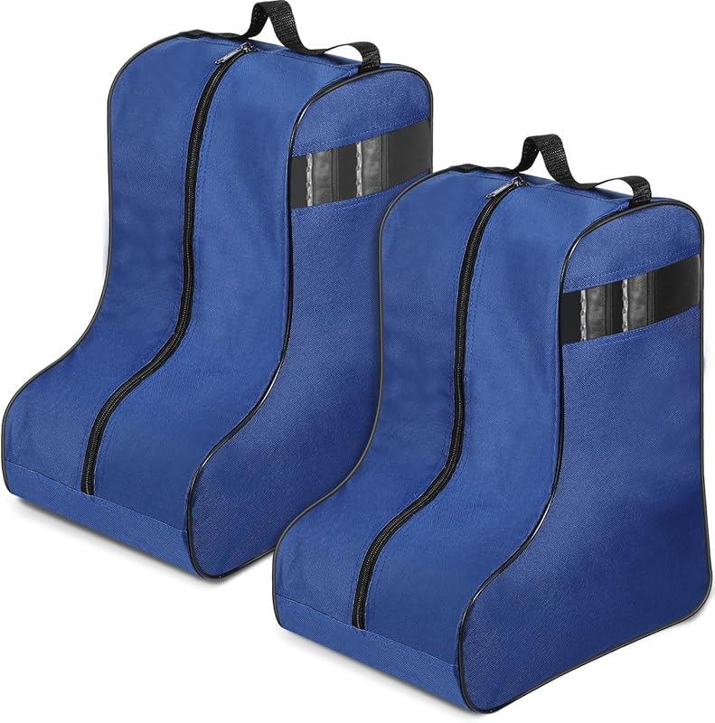 Dark Blue Cowboy Boot Bags – 2 Pcs with Handle, Portable Tall Shoe Sto