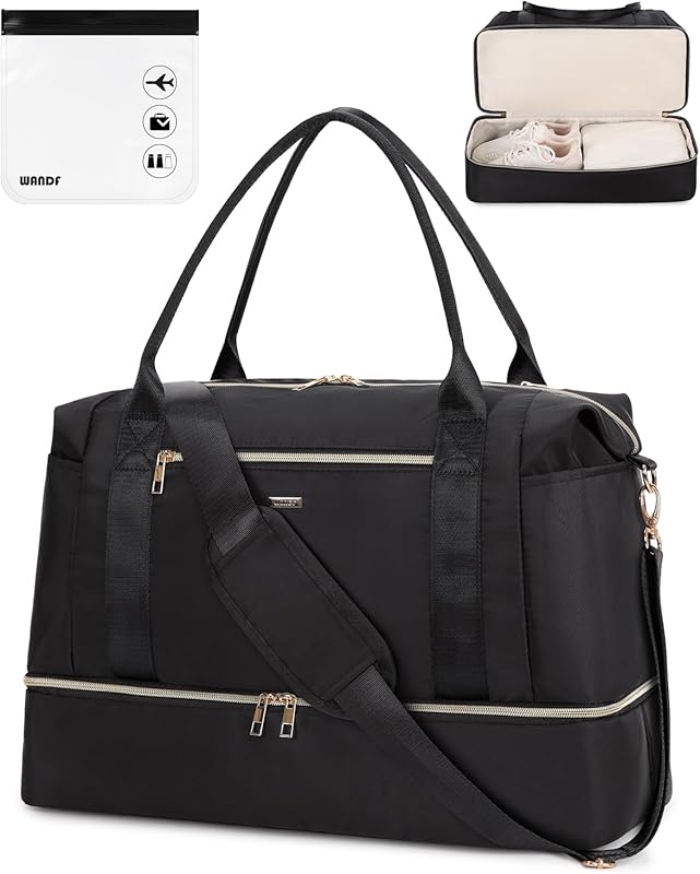 WANDF Spirit Airlines Underseat Bag 18x14x8 with Wet Pocket, Shoe Comp