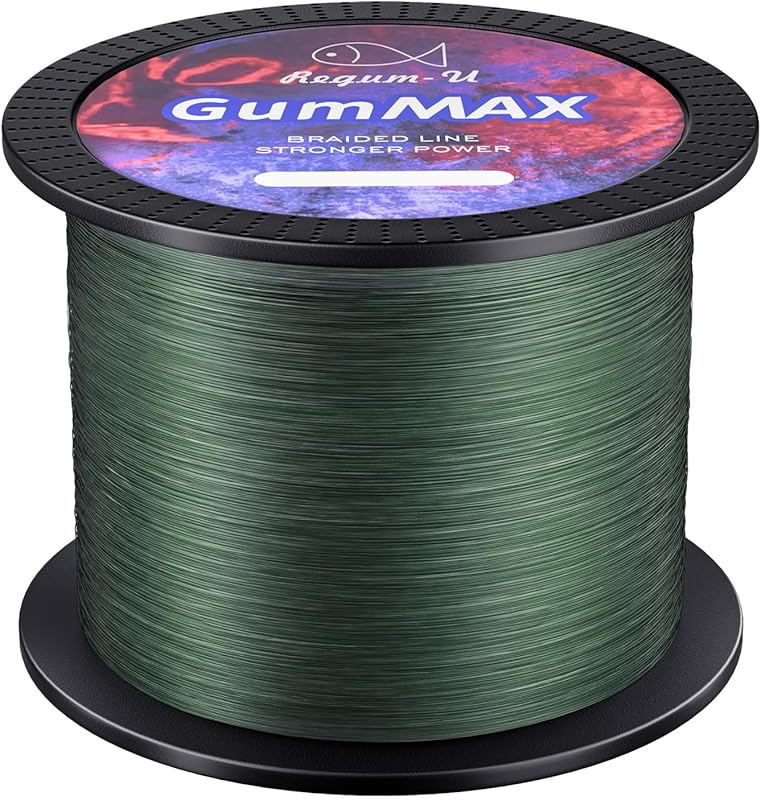 GumMAX Super Braided Fishing Line 5-100LB, Zero Stretch, Smaller Diame