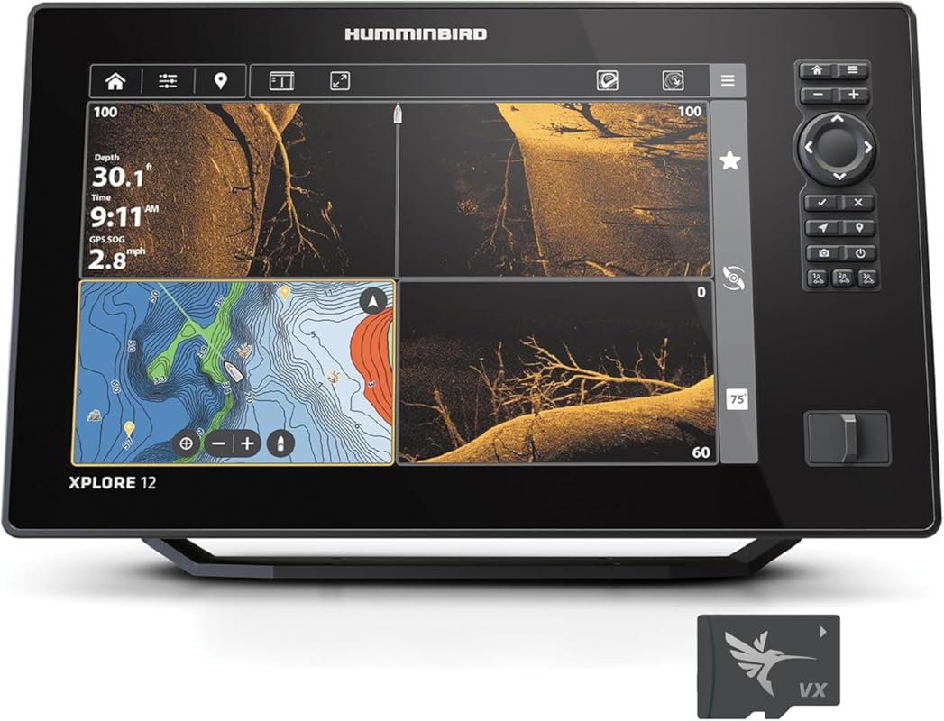 Humminbird XPLORE MEGA Side Imaging+ GPS Fish Finder with HD Touchscre