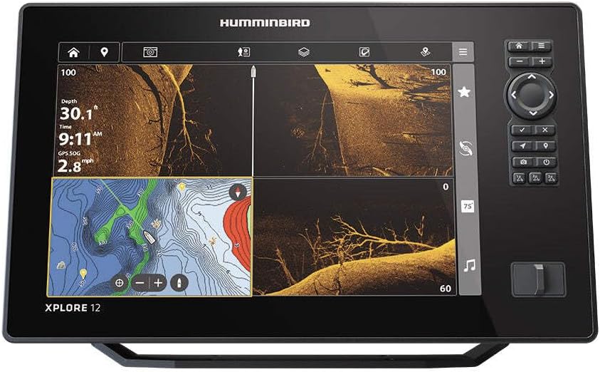 Humminbird XPLORE MEGA Side Imaging+ GPS Fish Finder with HD Touchscre