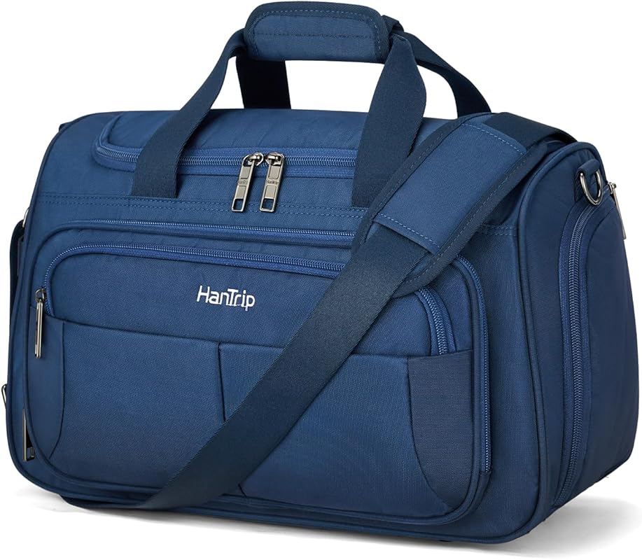 HanTrip Foldable Carry-On Duffel Bag for Travel, Under Seat Personal I