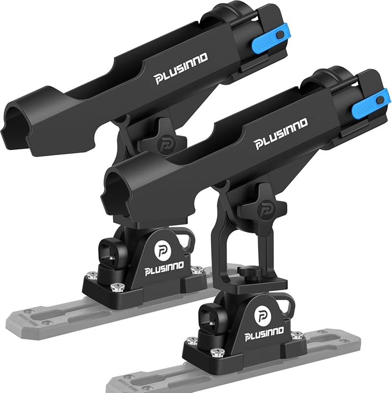 PLUSINNO 2-in-1 Kayak & Deck Mount Fishing Rod Holder with Protective