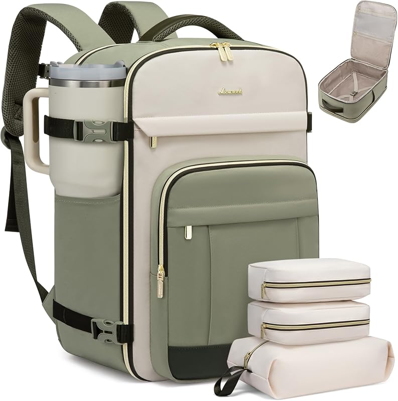 LOVEVOOK 40L Expandable Travel Backpack for Men & Women, Airline Appro