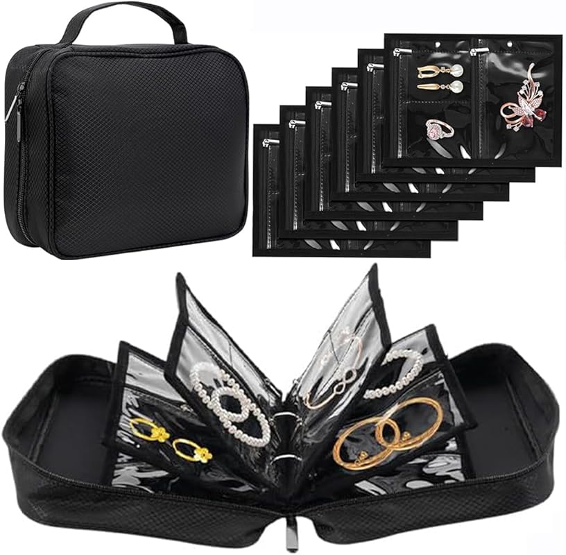 GSXRB Waterproof Foldable Jewelry Organizer with 36 Compartments for Travel