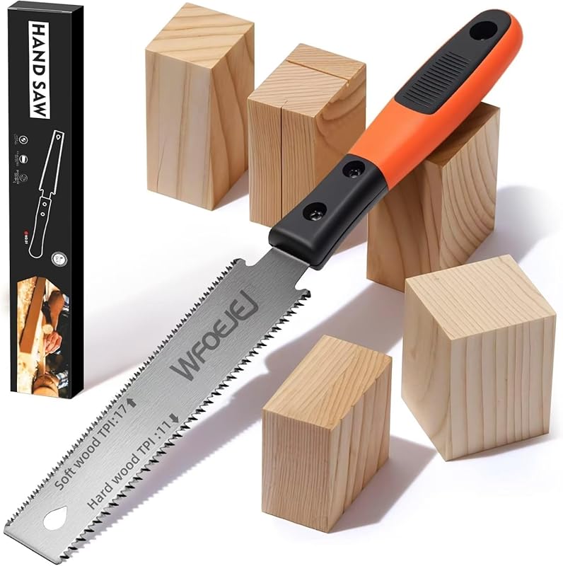 Professional Japanese Double-Edge Hand Saw with SK5 Flexible Blade, 6-