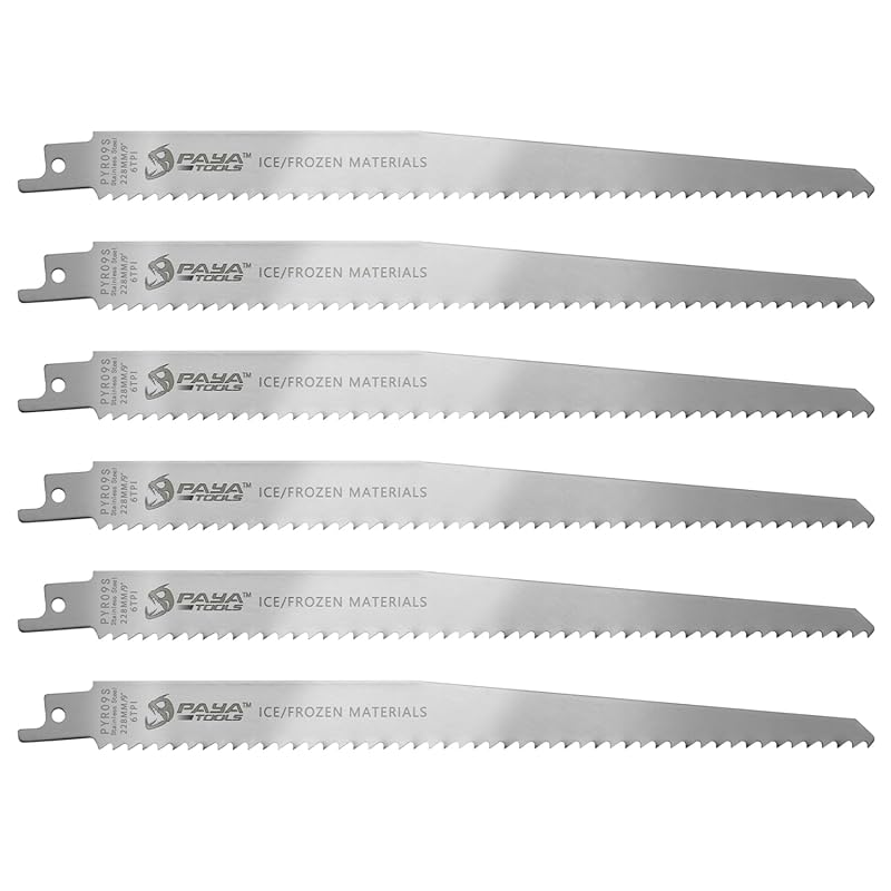 9-Inch 6TPI Unpainted Stainless Steel Reciprocating Blades for Frozen 