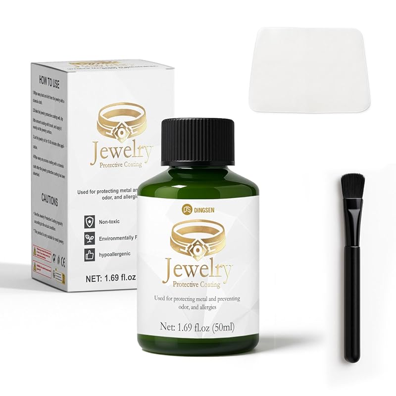 50ml Jewelry Protective Coating Kit Anti-Tarnish Clear Shield for Metals Gemstones