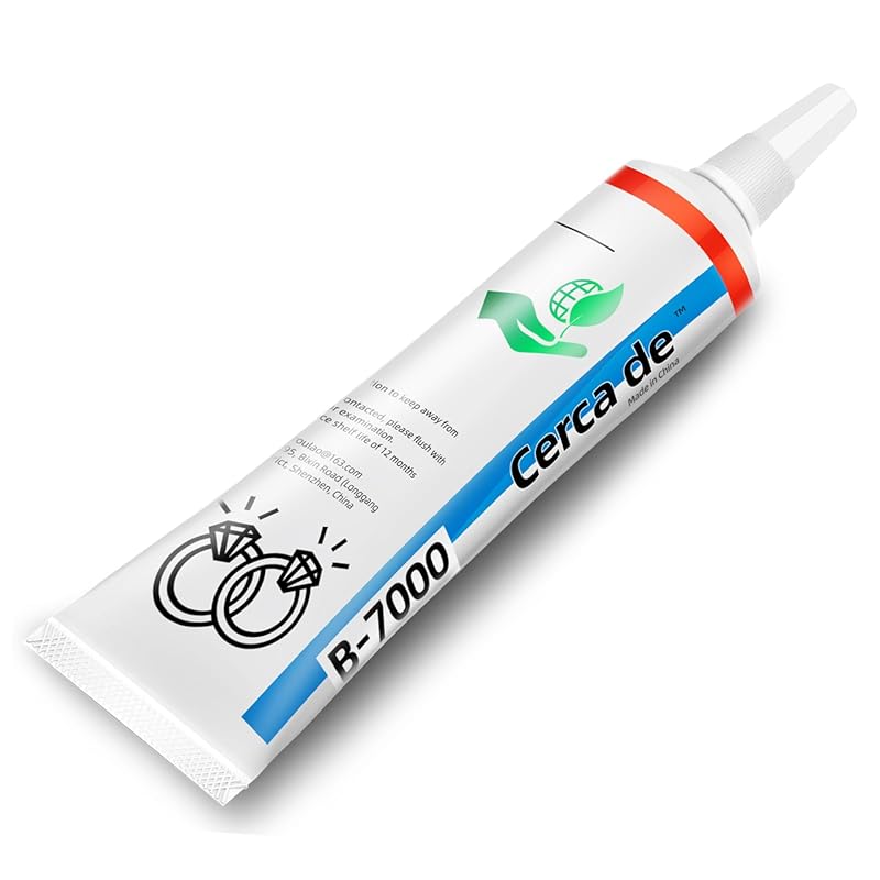 Waterproof Jewelry Glue Kit - 2oz Clear Adhesive for Gemstones, Rings,